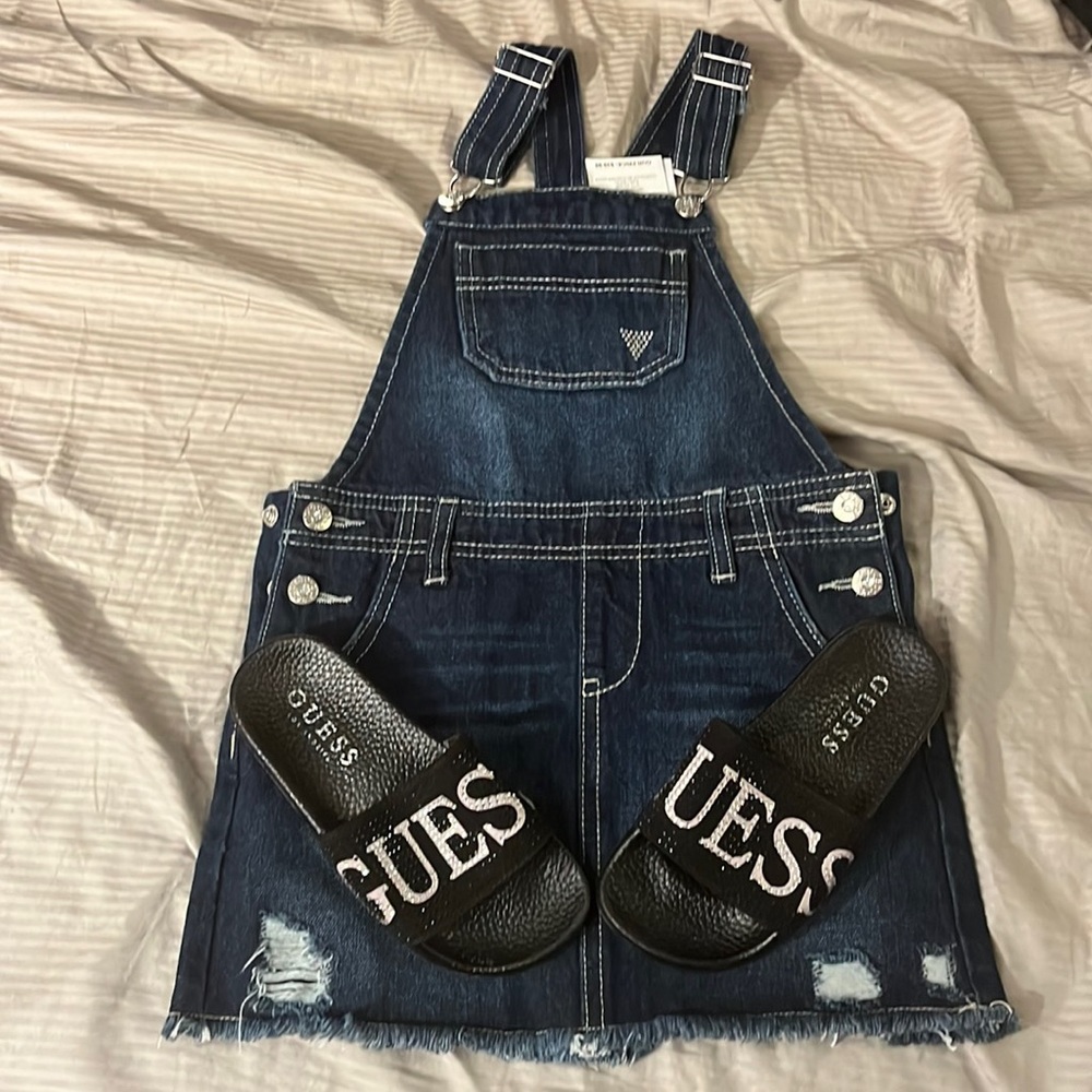 Girls bibs guess jean shirt